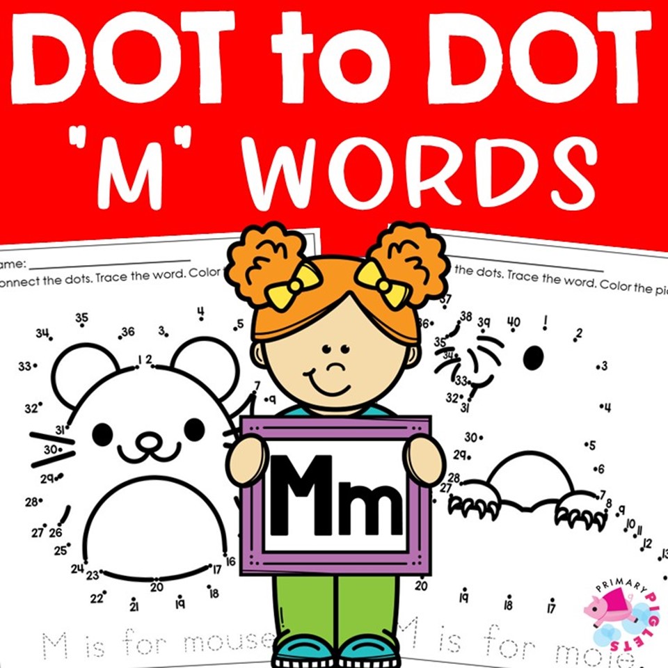Connect the dots alphabet coloring pages counting to dot to dot worksheets m made by teachers