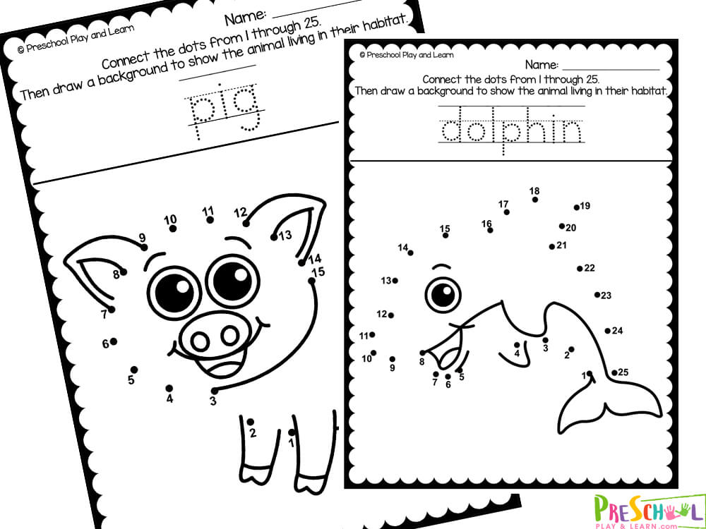 Ð free animal dot to dot printable worksheets