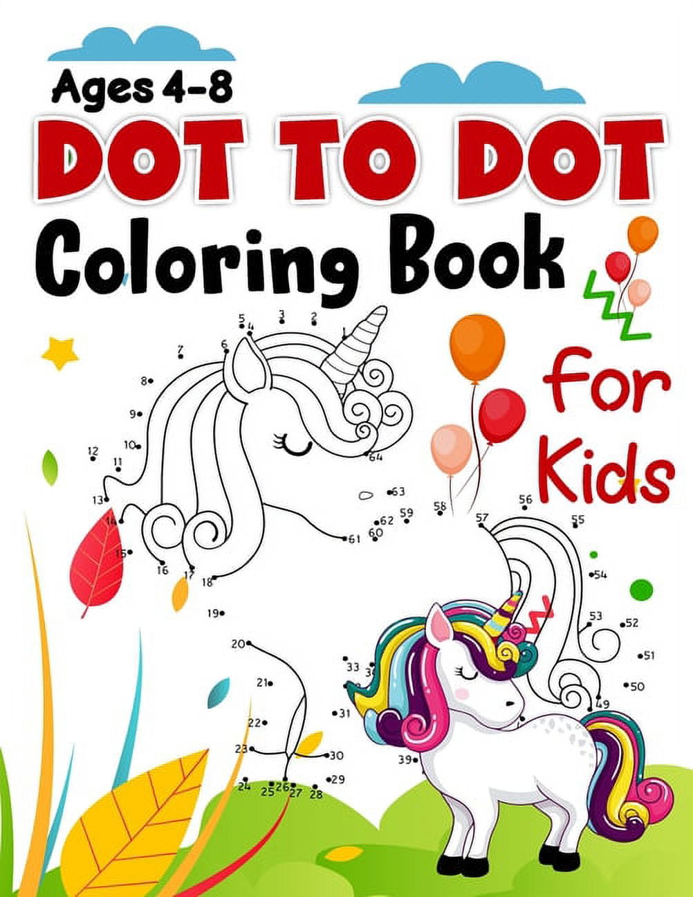 Connect the dots to drawing and coloring book filled with cute animals