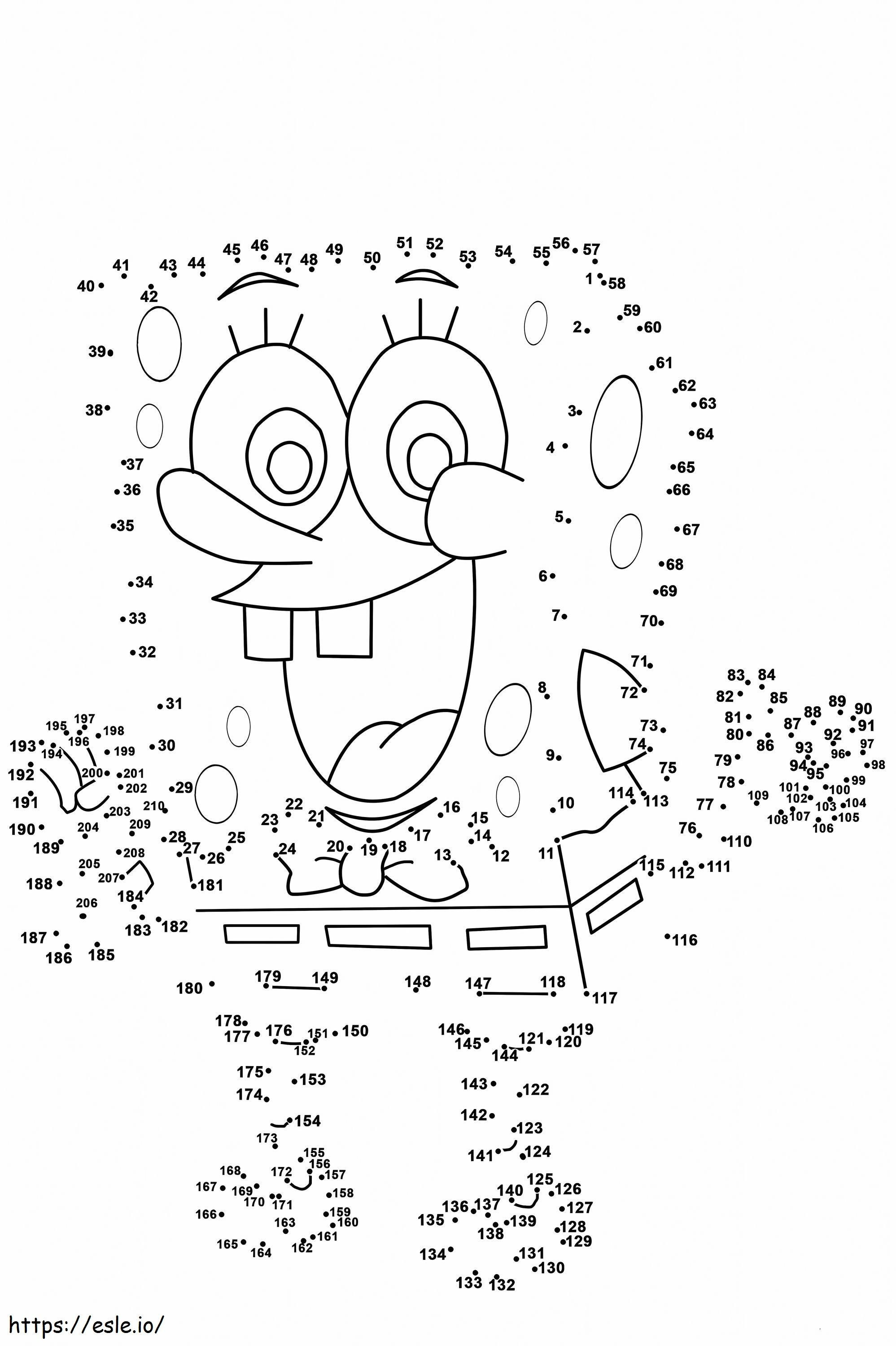 Hard dot to dot coloring page