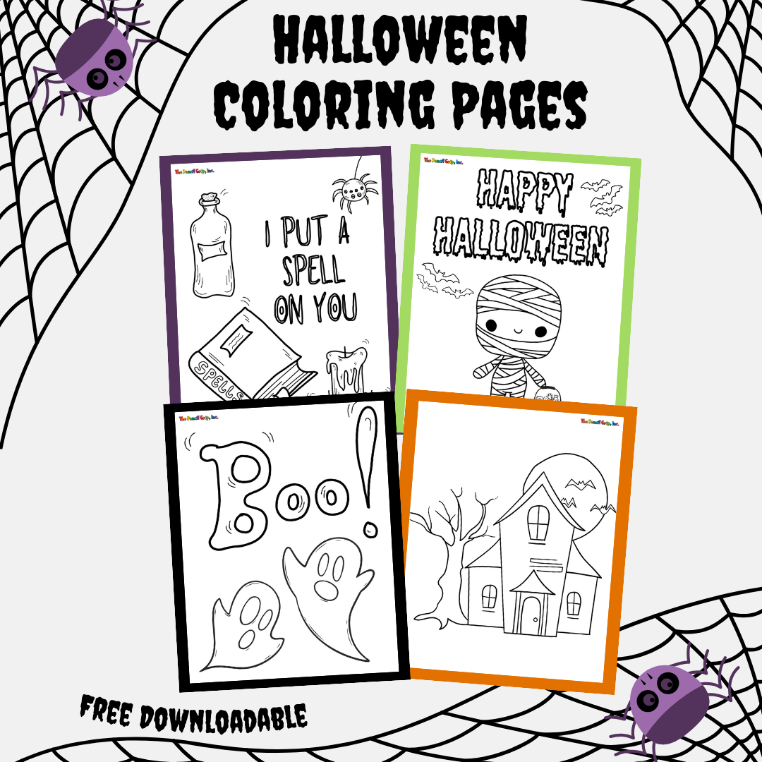 Get in the halloween spirit with free downloadable coloring pages â the pencil grip inc