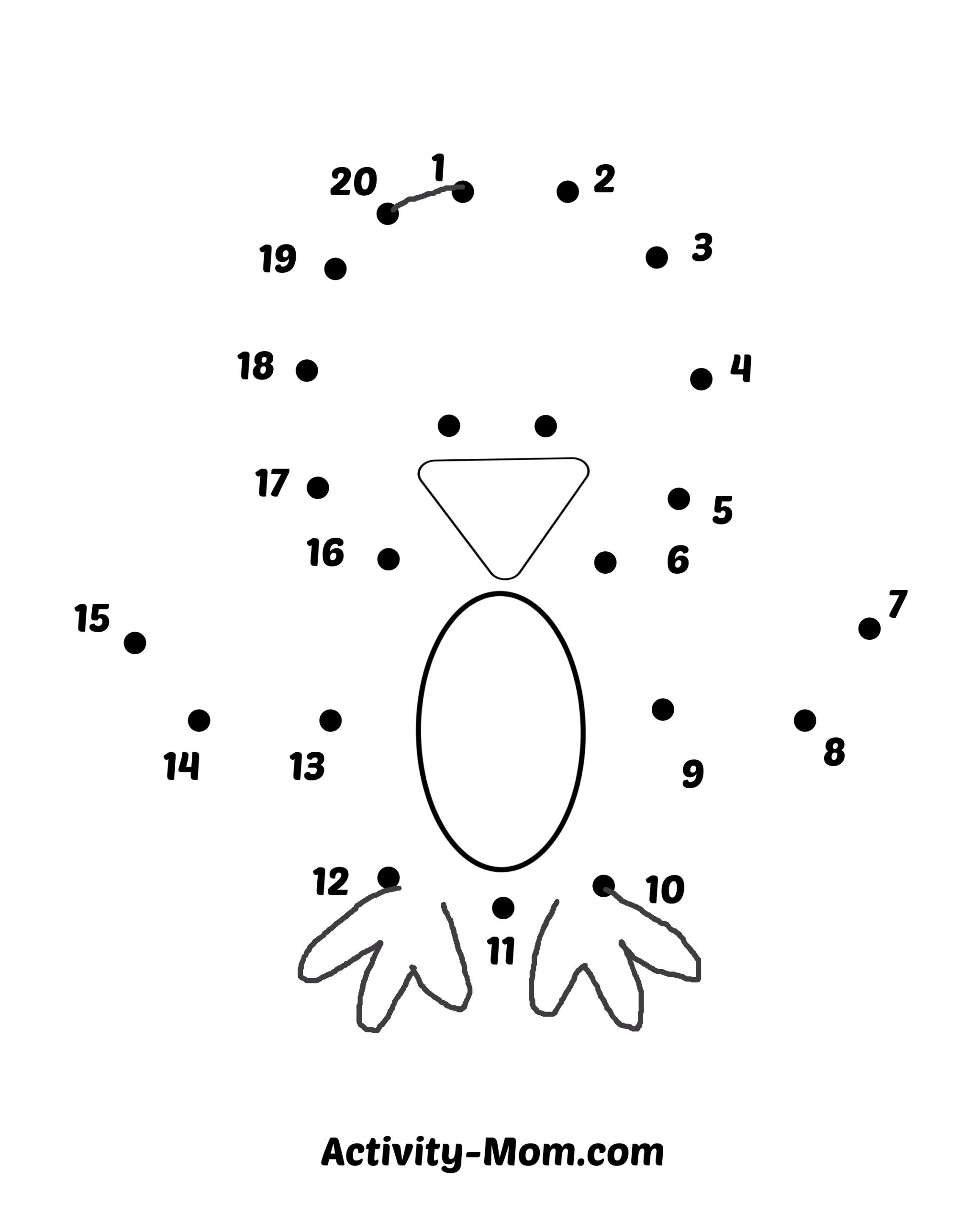 Dot to dot worksheets numbers to free printable