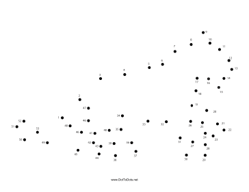 Printable tiger dot to dot puzzle