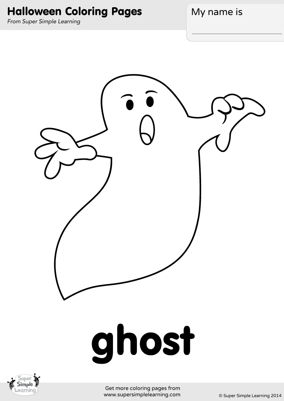 Ghost coloring page