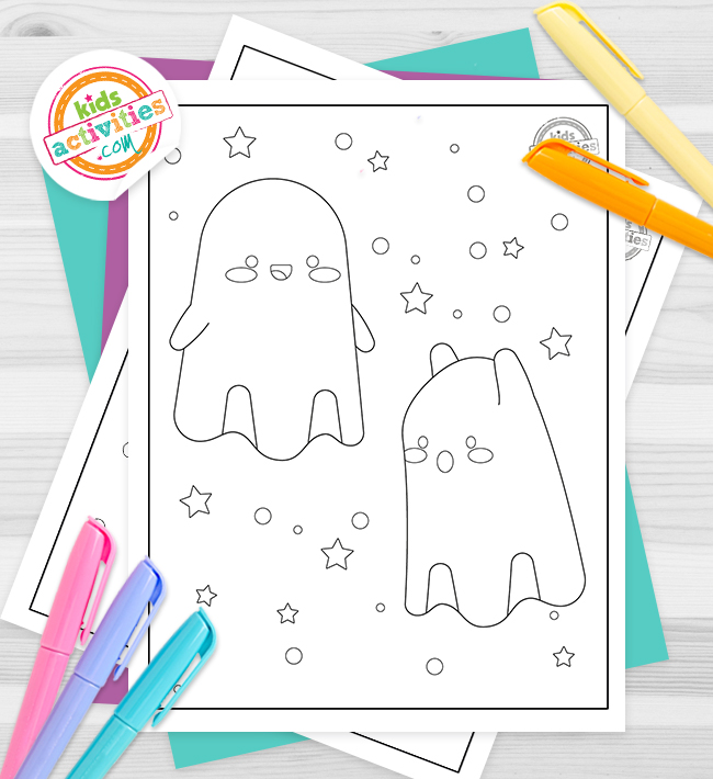 Cutest friendly ghost coloring pages for kids kids activities blog