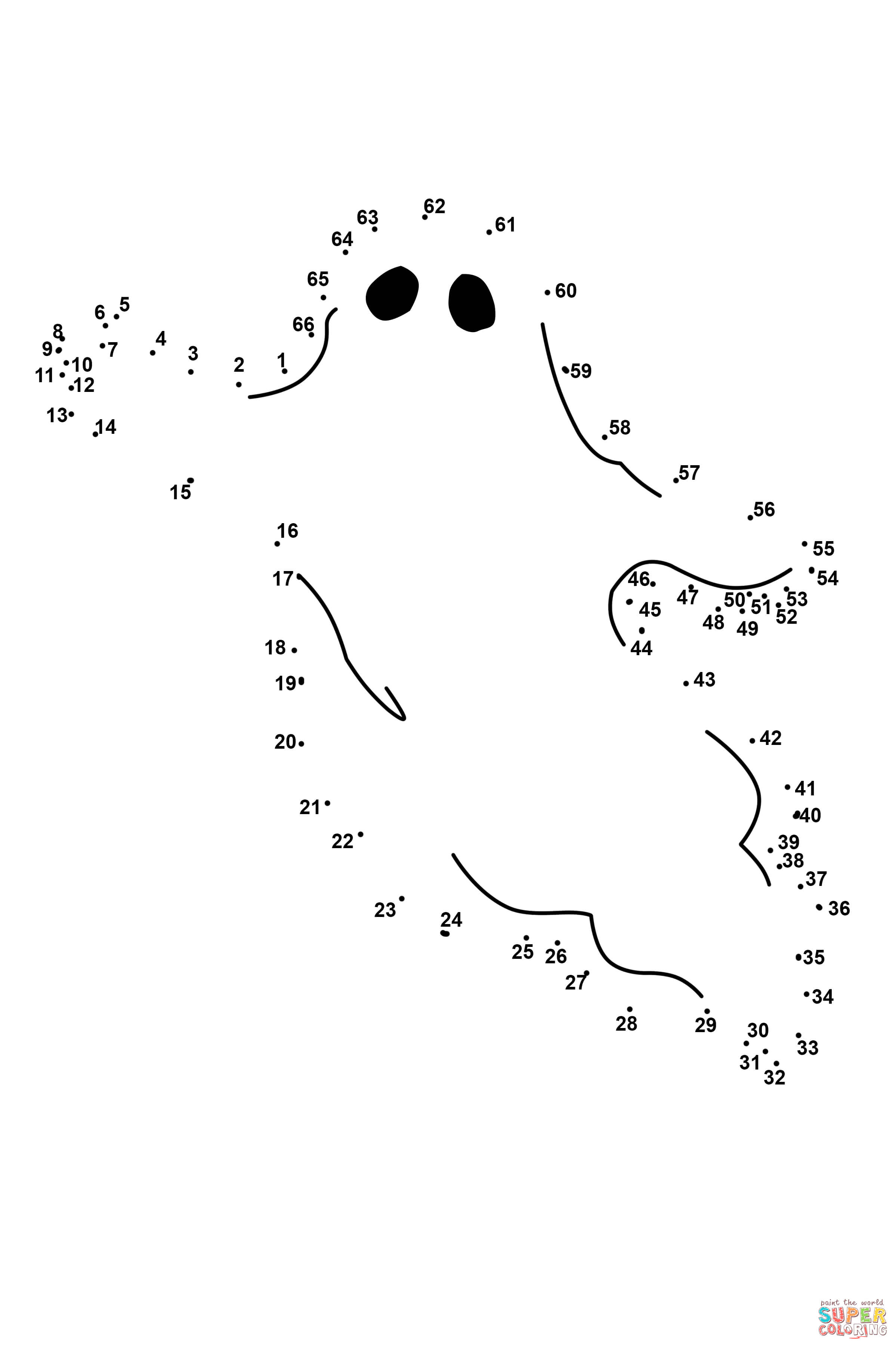 Scaring ghost dot to dot free printable coloring pages