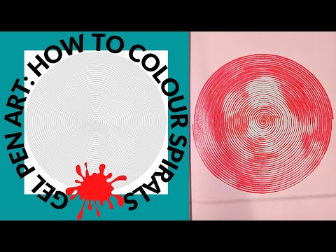 How to colour spirals in lines dots spiroglyphics coloring book