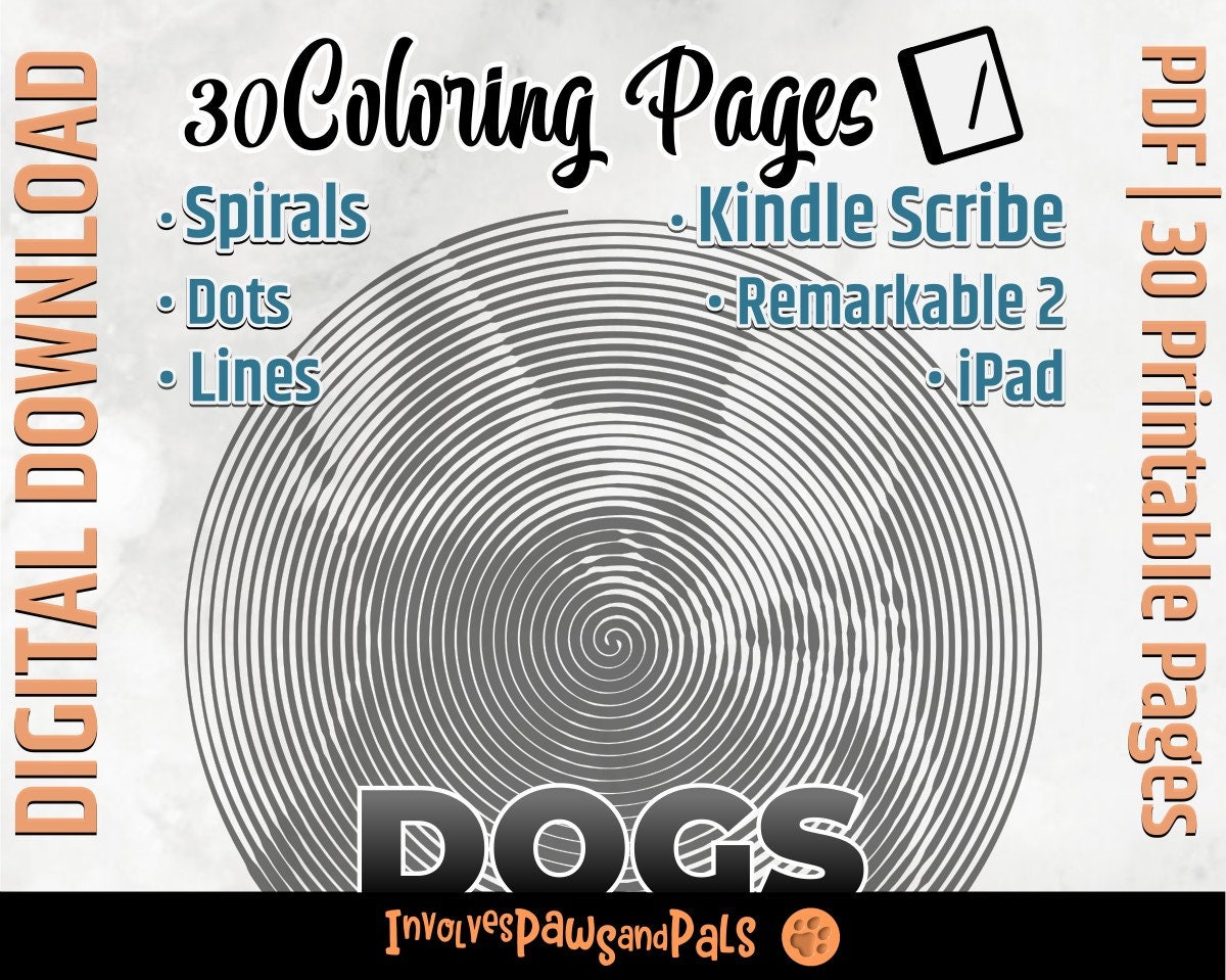 Relaxing spiroglyphics dog drawings one
