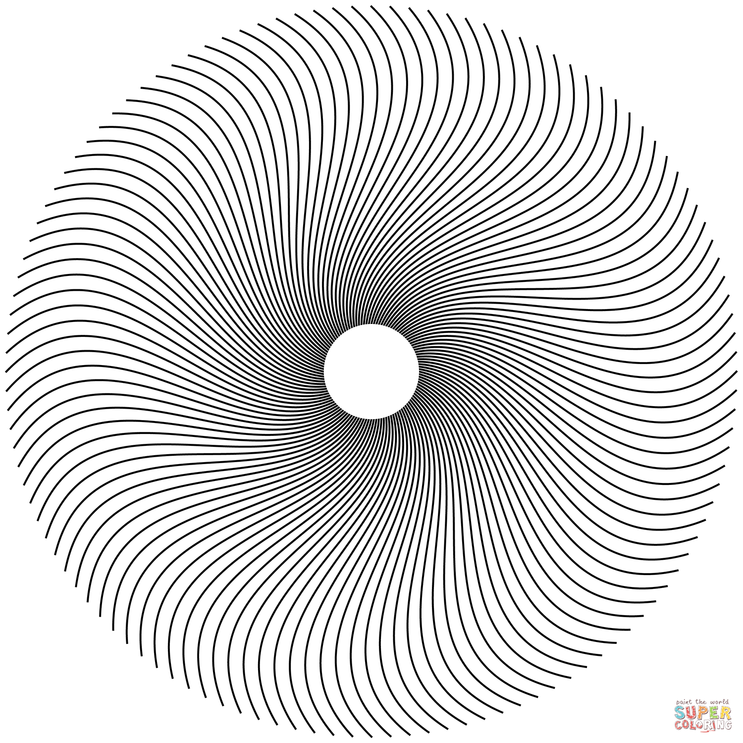 Spiral coloring page free printable coloring pages