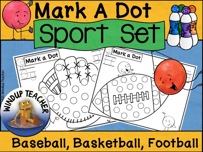 Sports dot dauber set teaching resources