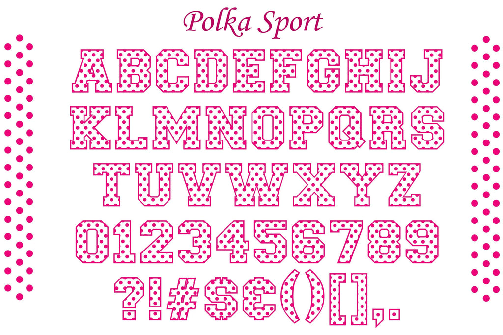 Polka dot sport font