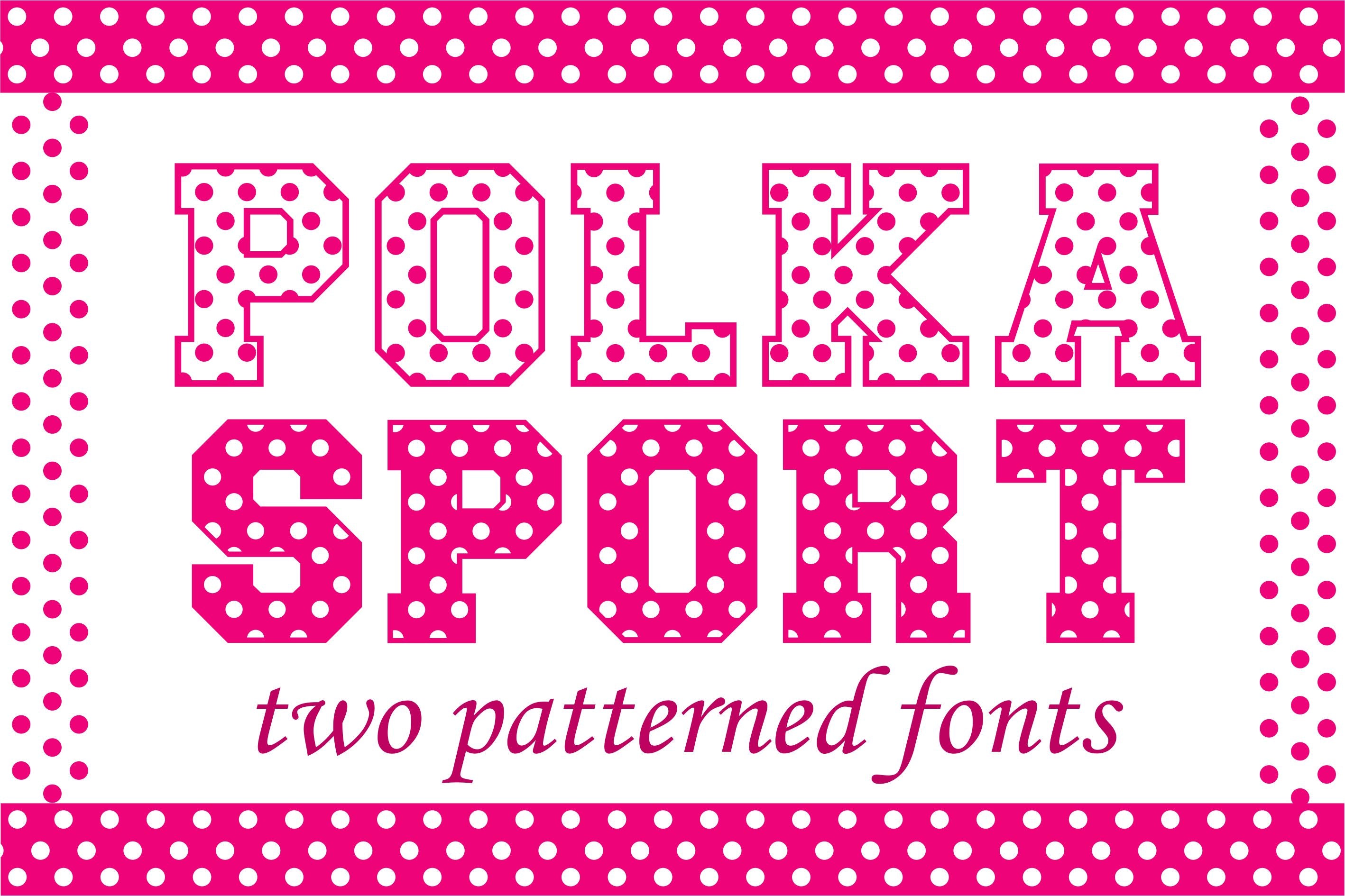 Polka dot sport font