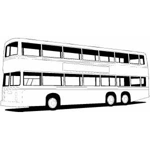 Double decker bus coloring page