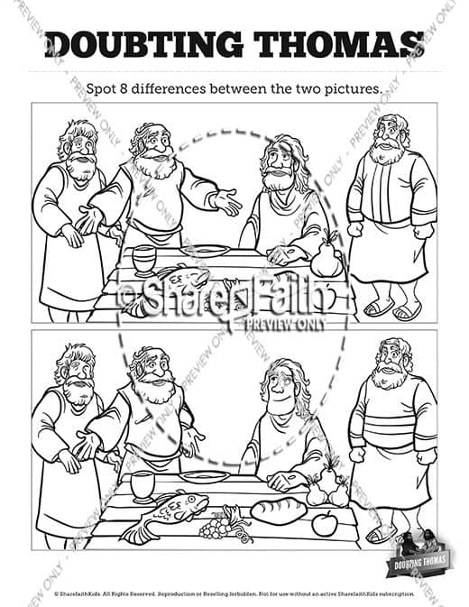 John doubting thomas spot the differences â