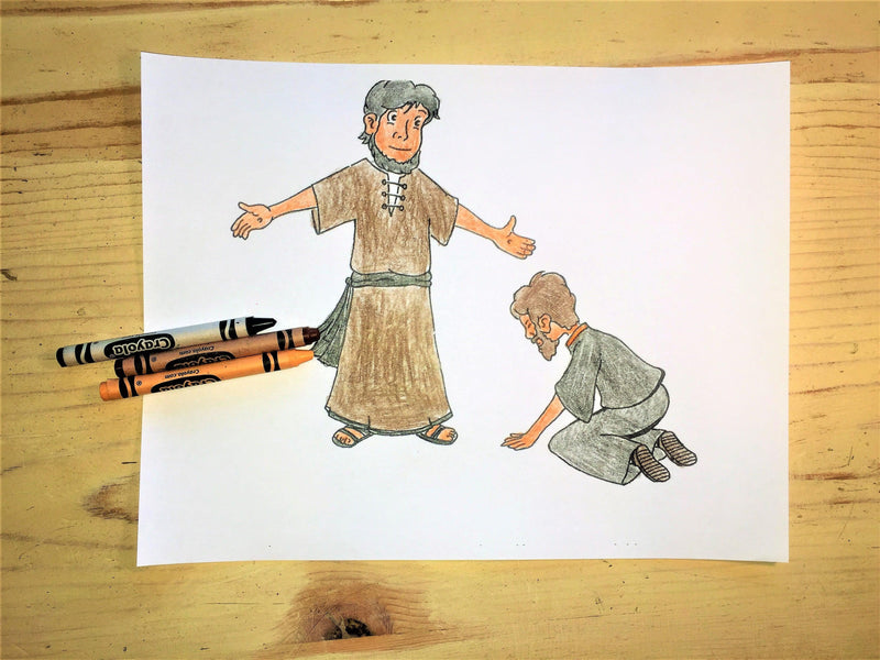 Doubting thomas coloring page