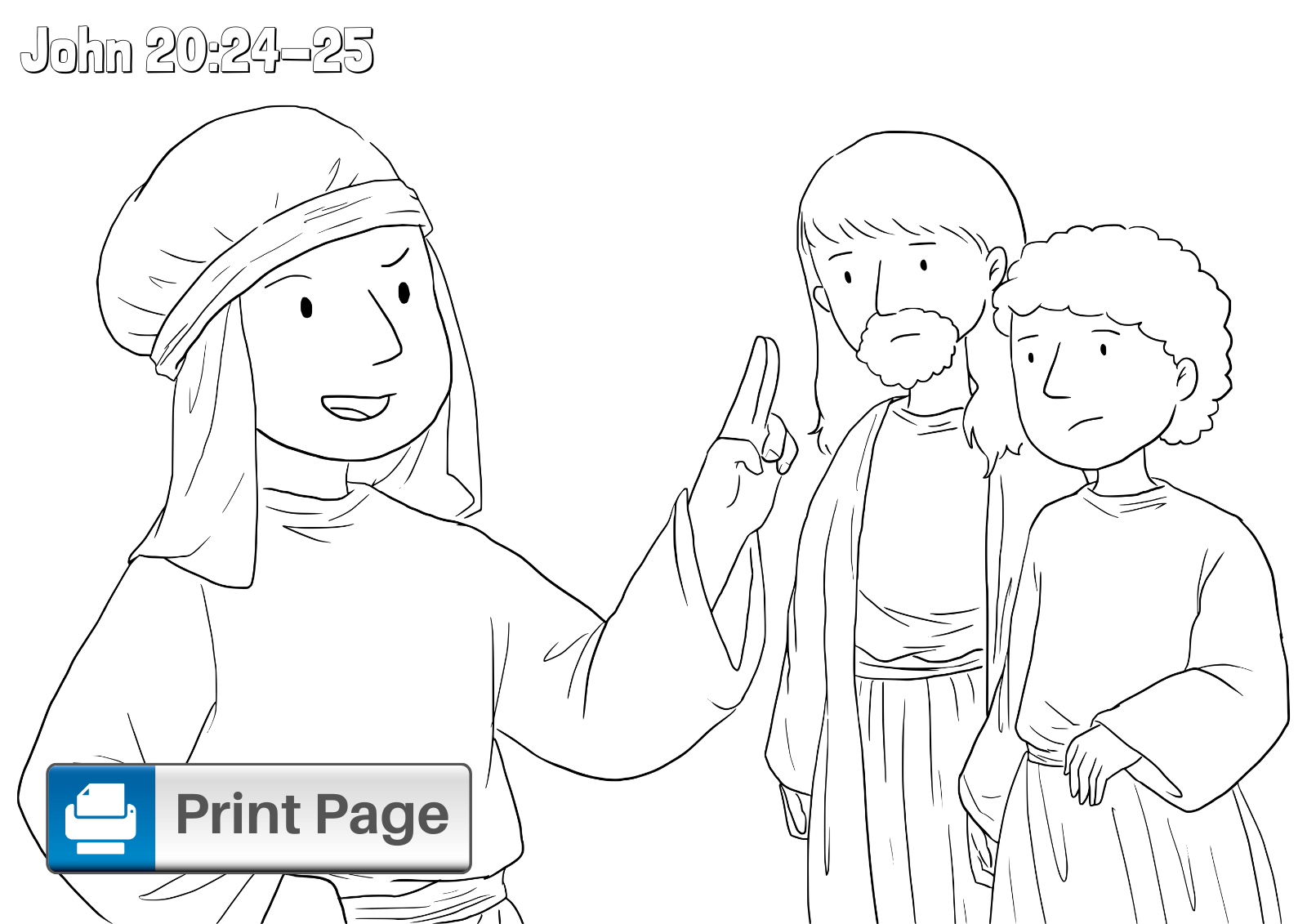 Free doubting thomas coloring pages for kids â connectus