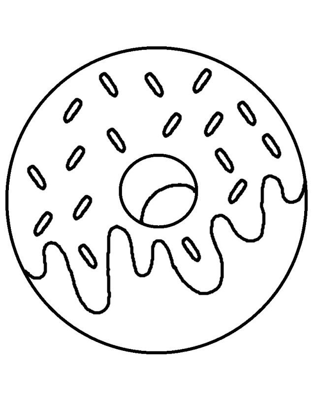 Inspired photo of donut coloring page