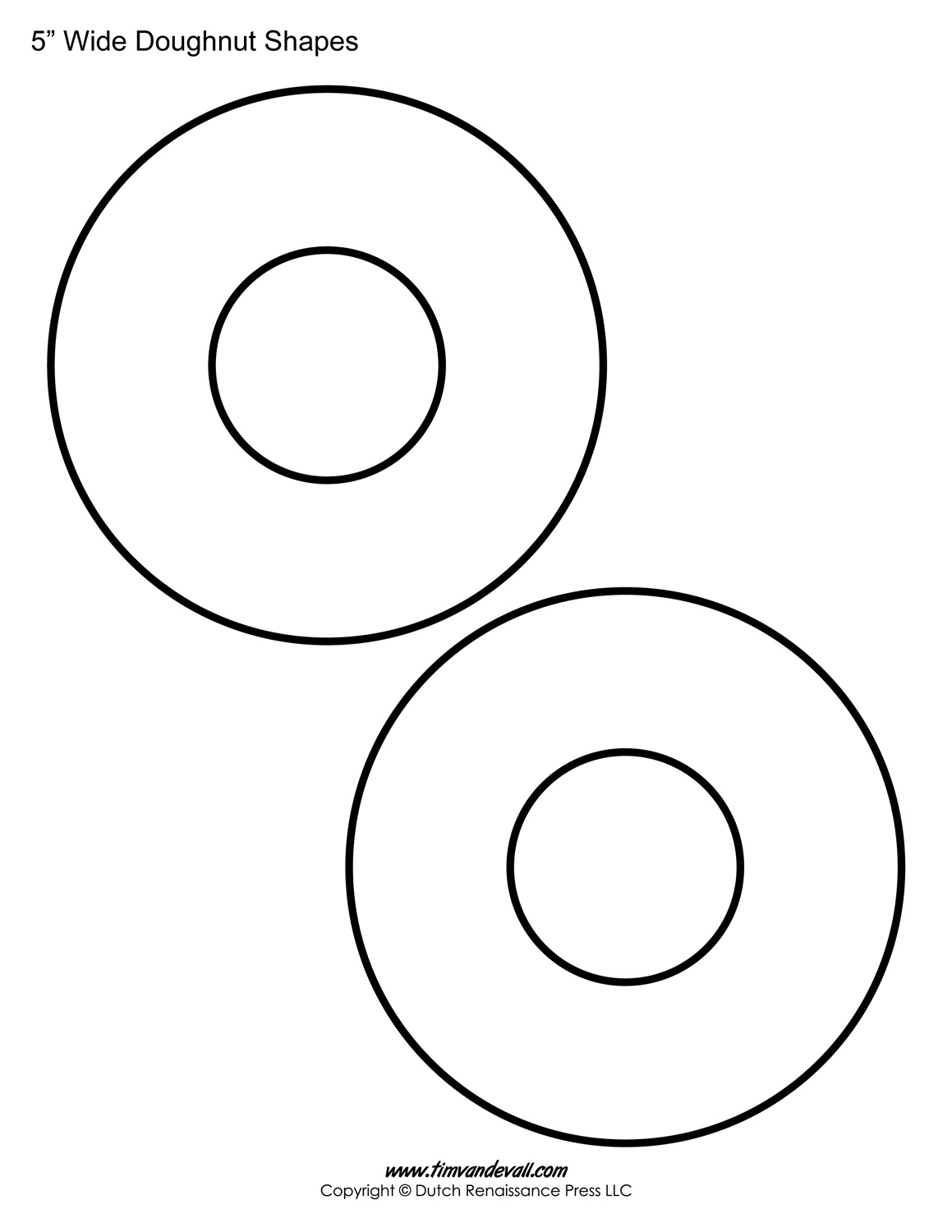 Printable donut templates blank doughnut shapes â tims printables
