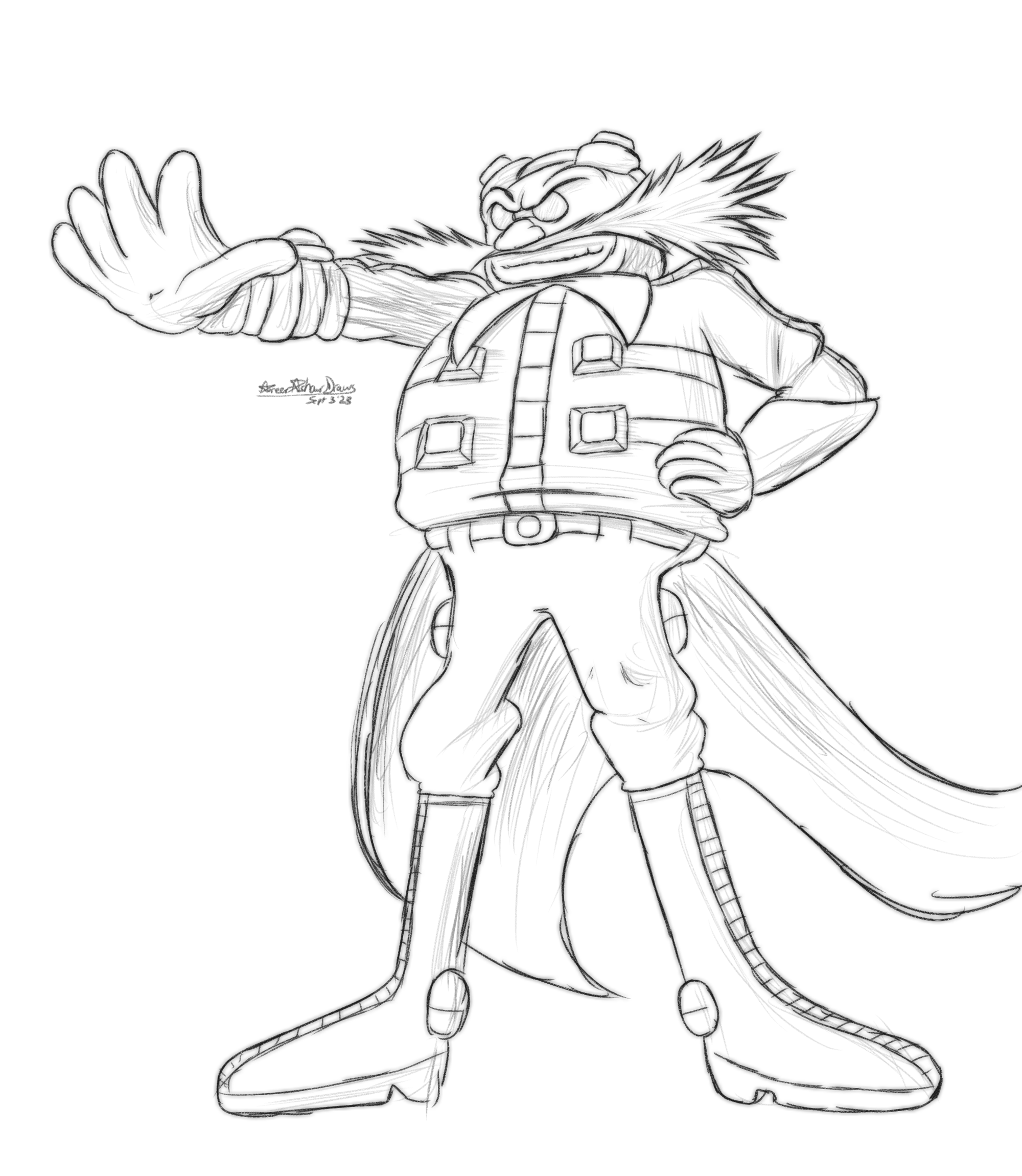 Dr eggman redesign by ameerashourdraws on