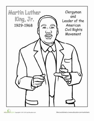 Martin luther king jr coloring page worksheet education dr martin luther king jr martin luther king jr worksheets martin luther king jr