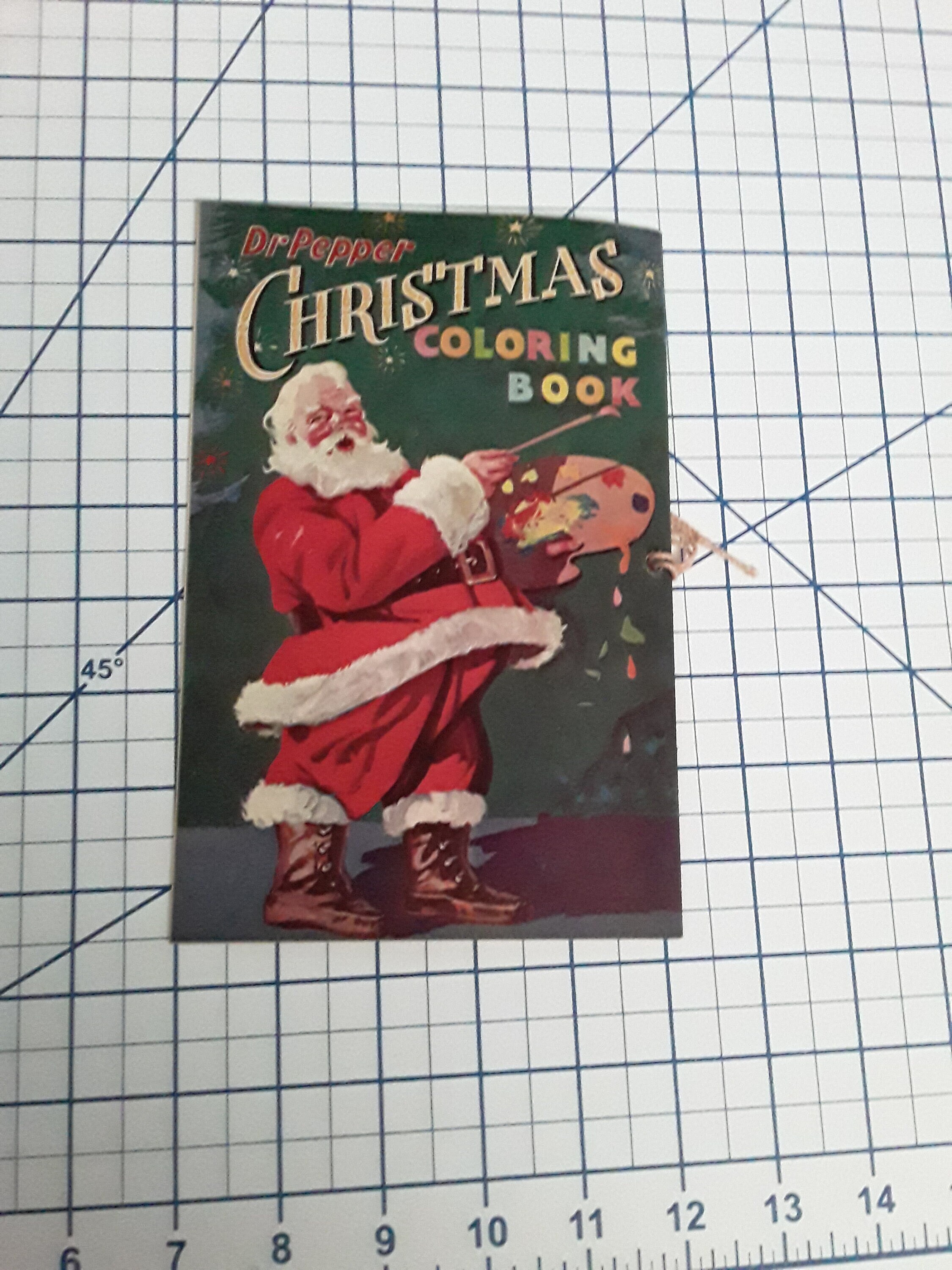 Dr livre de coloriage pãre noãl poivrã inutilisã livret de boissons gazeuses brochure publicitaire vintage noãl
