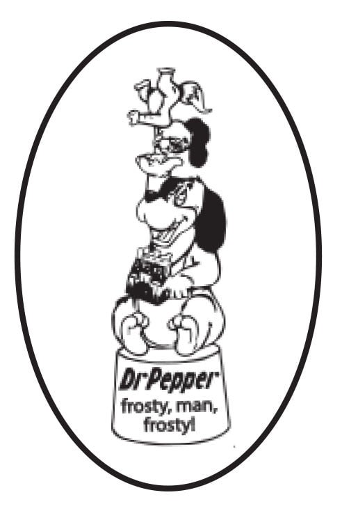 Frosty dog pressed penny dr pepper museum gift