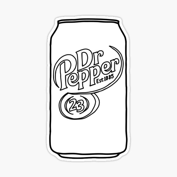 Dr pepper ouline sticker for sale by madstrue