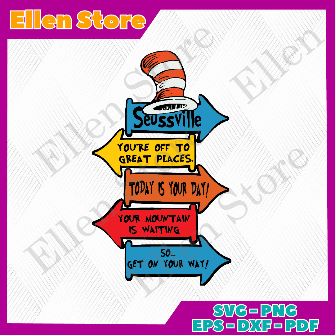 Seussville road signs svg dr seuss svg seuss svg seussvi