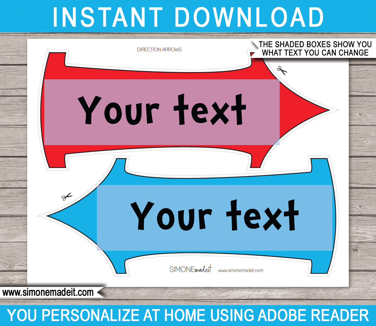 Printable dr seuss arrow signs templates birthday party cat in the hat