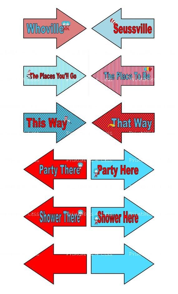 Printable dr seuss arrow template