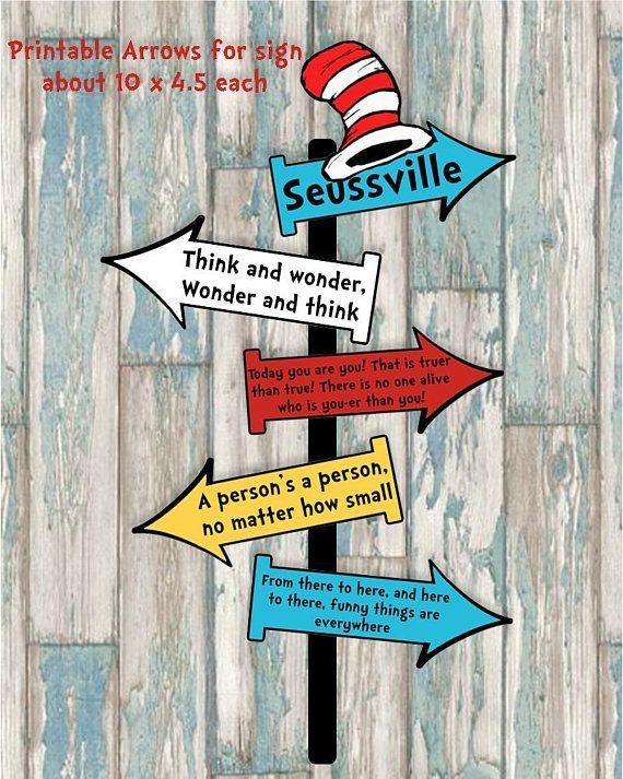 Dr seuss arrows free printables dr seuss arrow signs printable decorations dr seuss dr seuss birthday party dr seuss classroom theme seuss