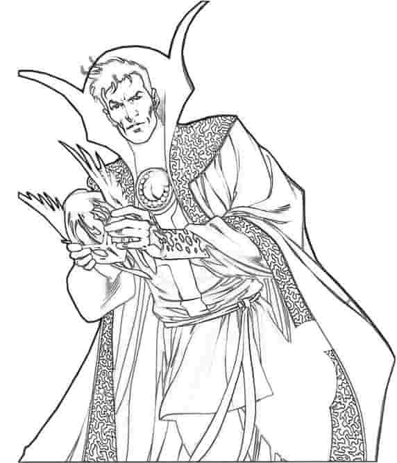 Doctor strange coloring pages printable for free download