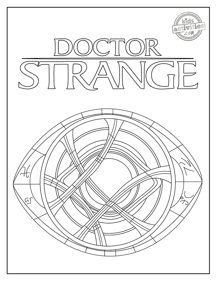 Super awesome dr strange coloring pages kids activities blog