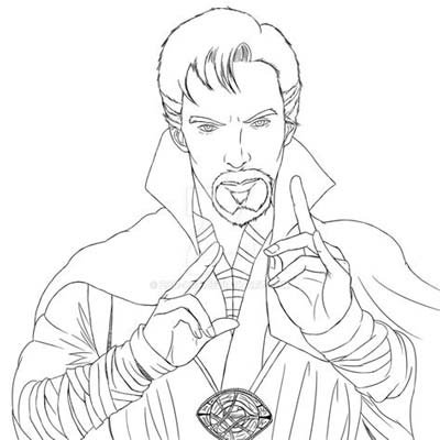 Doctor strange coloring pages printable for free download