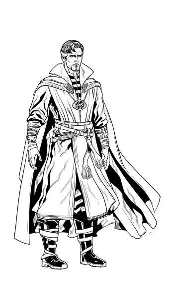 Doctor strange coloring pages to download and print for free