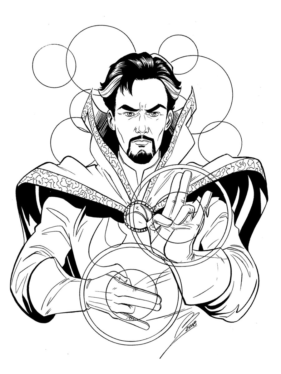 Doctor strange and his power coloring page doctor strange marvel doctor strange art doctor strange