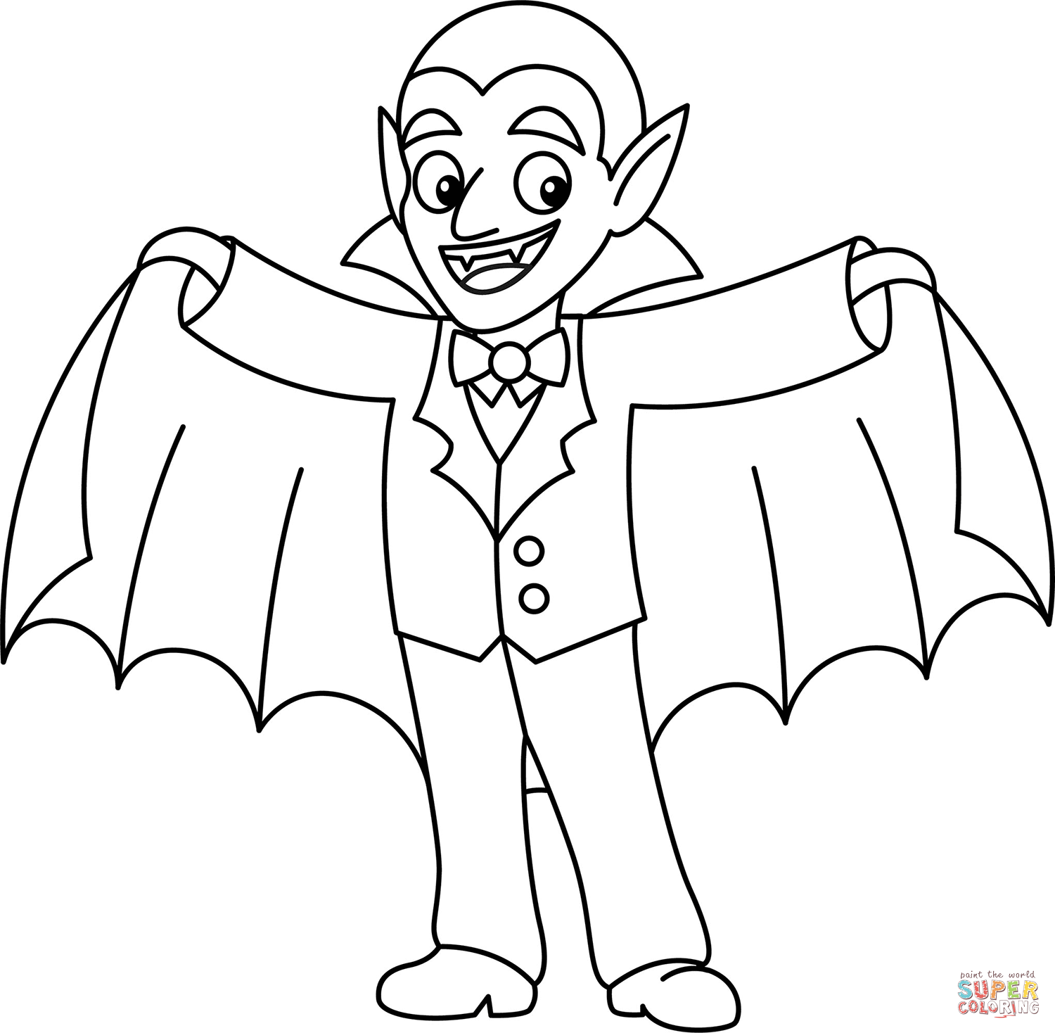Cartoon dracula coloring page free printable coloring pages