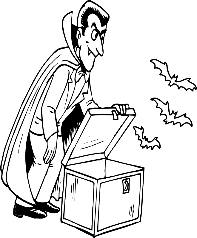 Dracula coloring page dracula bats