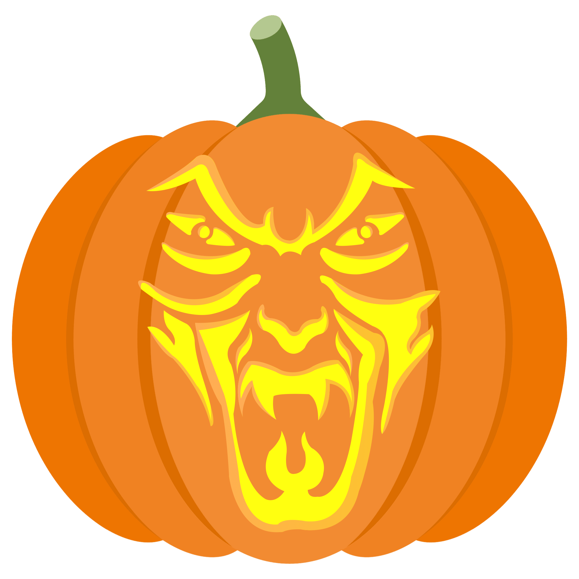 Scary vampire pumpkin stencil free printable papercraft templates
