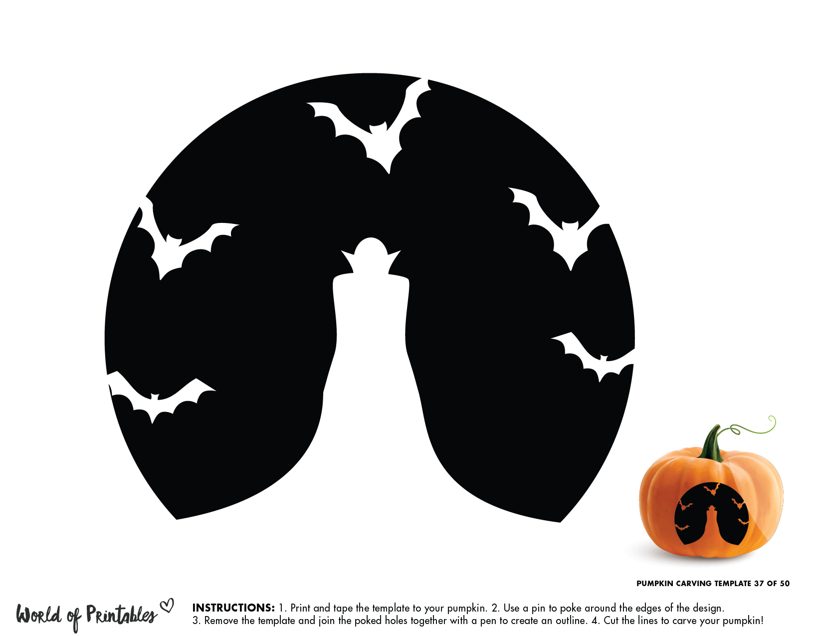 Vampiredracula free pumpkin stencil