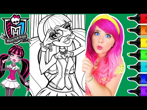 Coloring draculaura monster high coloring page ohuhu art markers