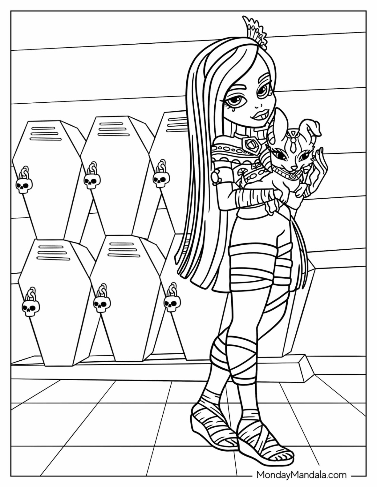 Monster high coloring pages free pdf printables