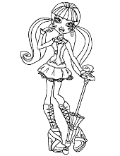 Monster high coloring pages draculaura