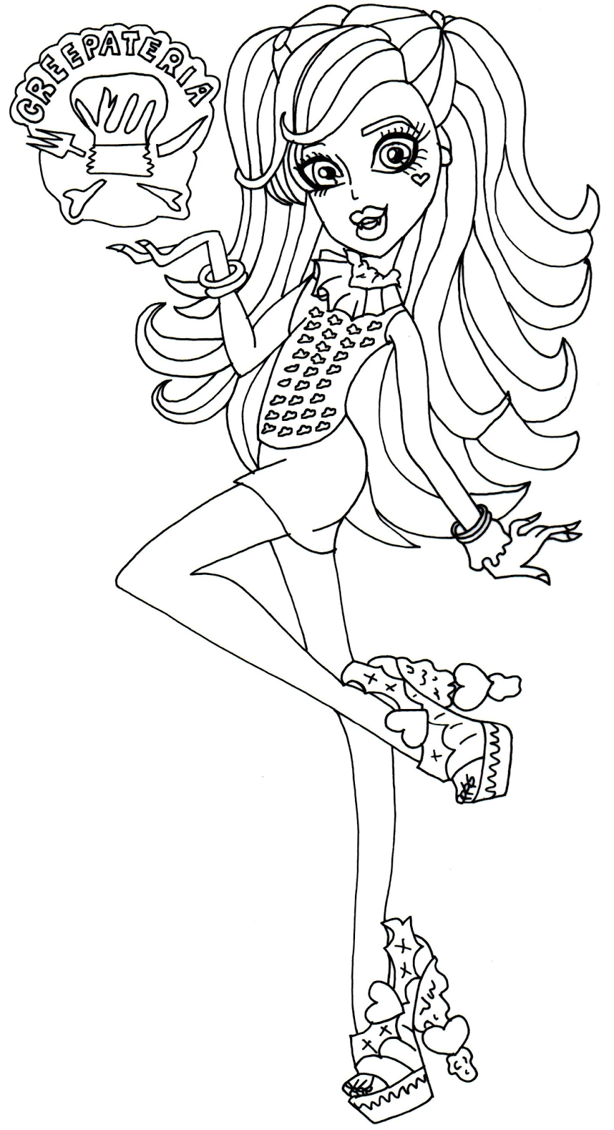 Free printable monster high coloring pages draculaura creepateria monster high coloring page monster coloring pages cartoon coloring pages coloring pages