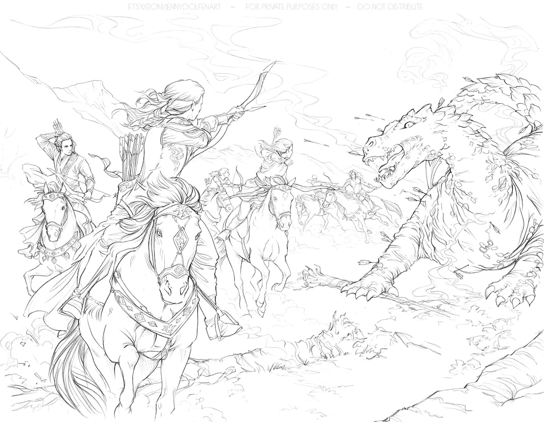 Coloring page then fingon rode against him
