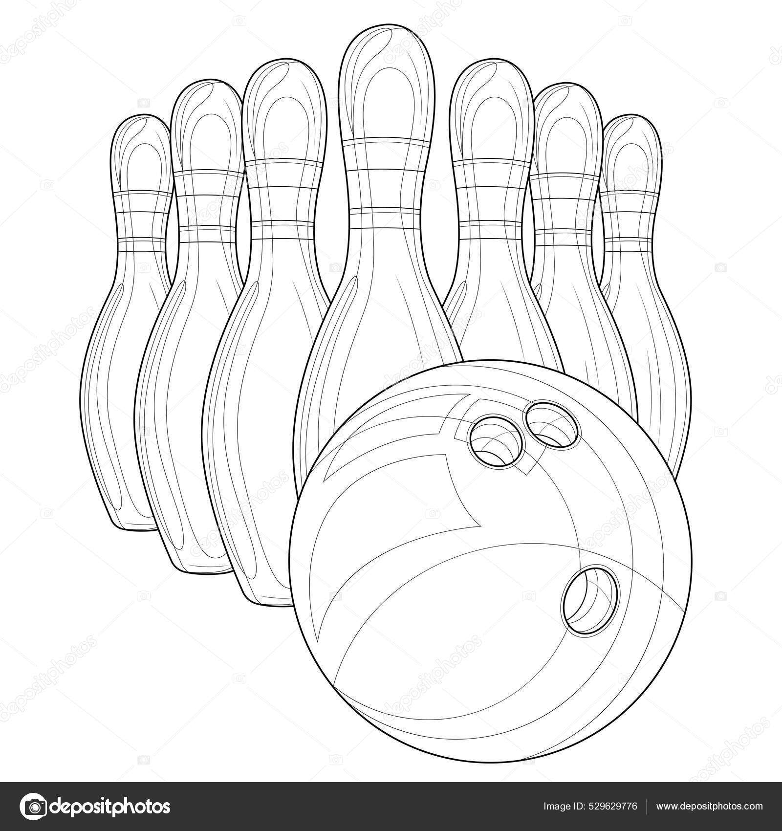 Skittles bowling ball coloring book antistress children adults stock vector by vlasenkoekaterinkagmail