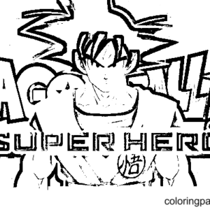Dragon ball super super hero coloring pages printable for free download