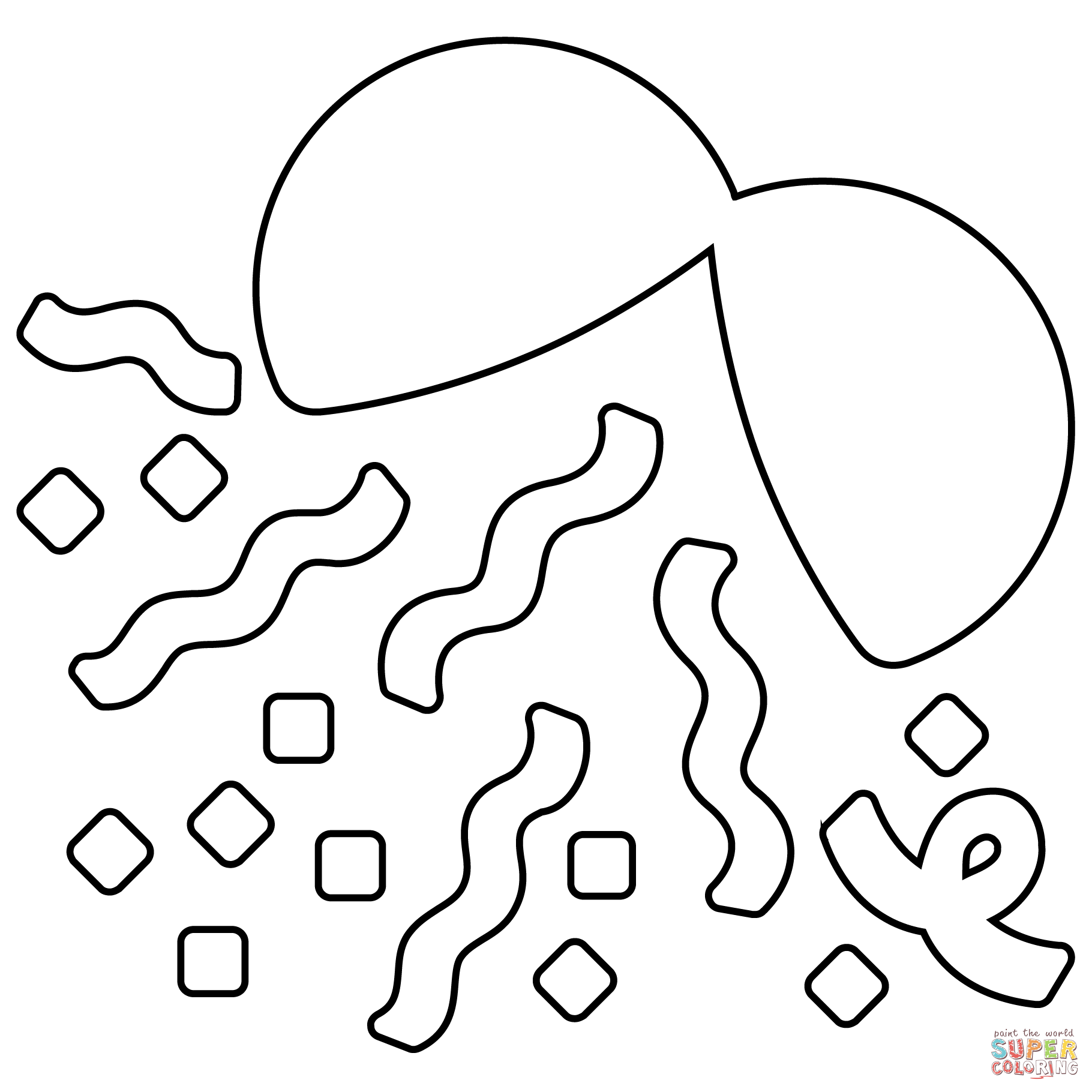 Confetti ball emoji coloring page free printable coloring pages