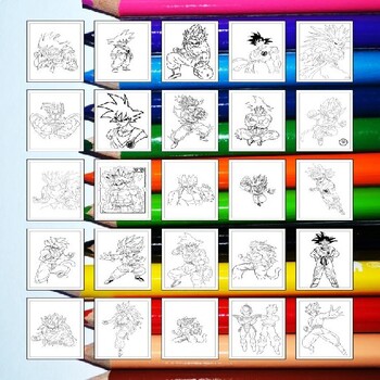 Get lost in the excitement of dragon ball z with our goku coloring pages pdf