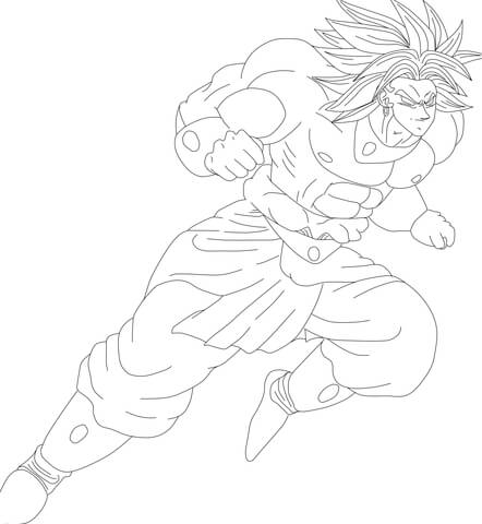 Broly from mugen coloring page free printable coloring pages